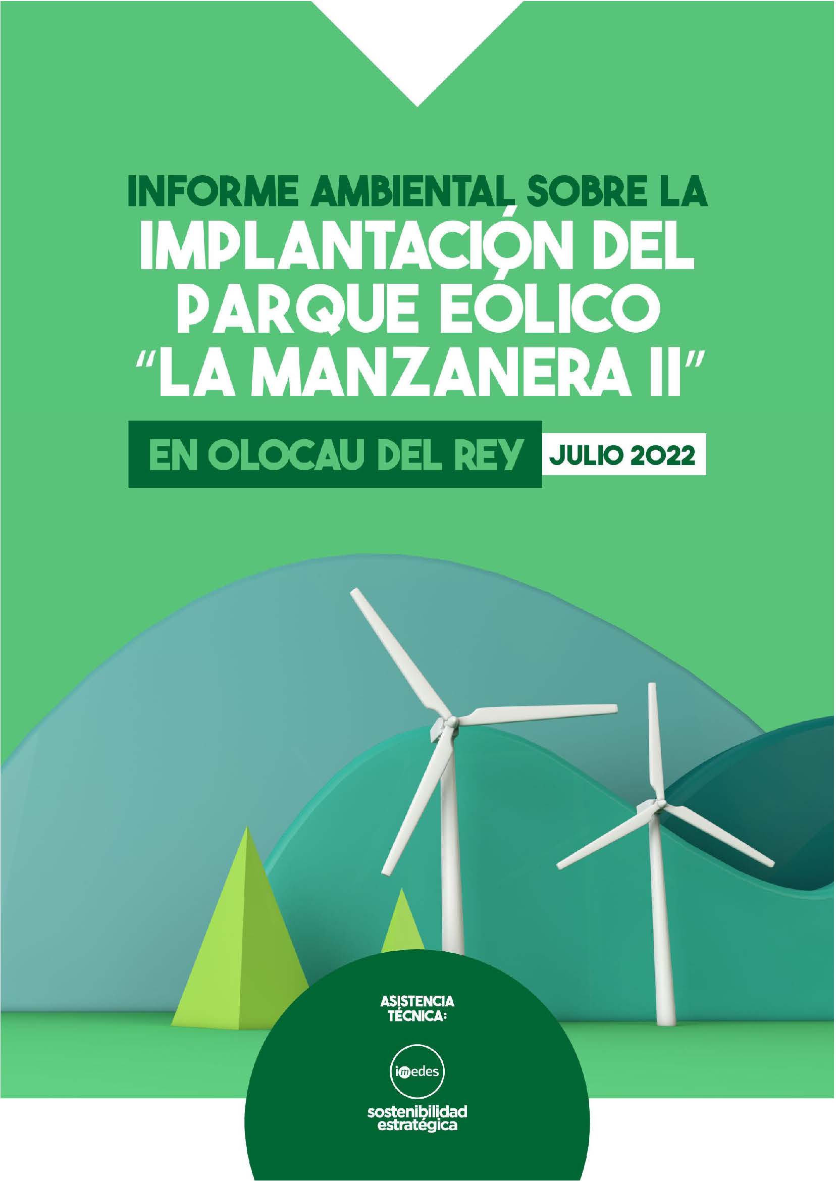 Lee más sobre el artículo Informe ambiental sobre la implantación del «Parque Eólico Manzarera II»